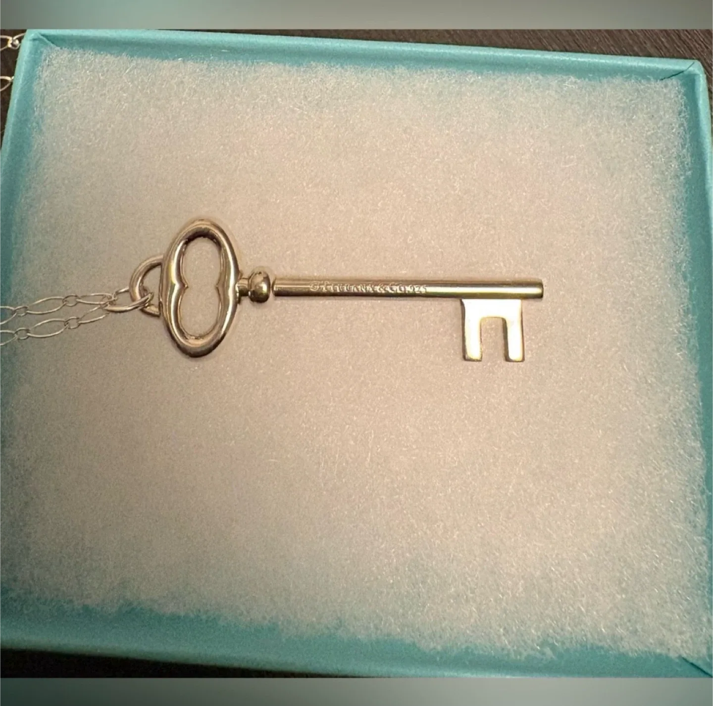 Tiffany & Co. Silver Key Pendant Necklace image indicator(3)
