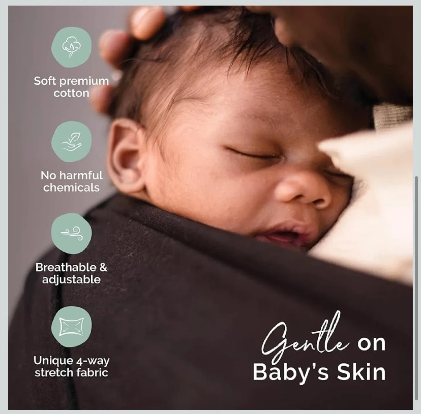 New Boba Baby Wrap Carrier Newborns 7–35 lbs image indicator(2)