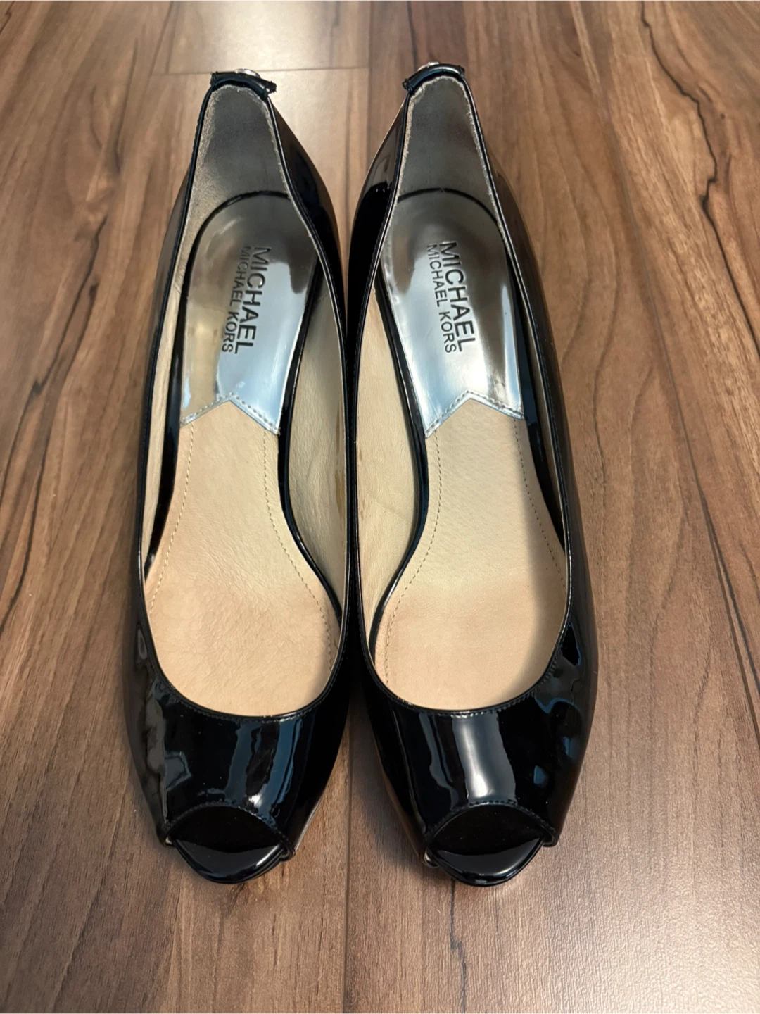 Michael Kors Black Peep Toe Heels - photo 2