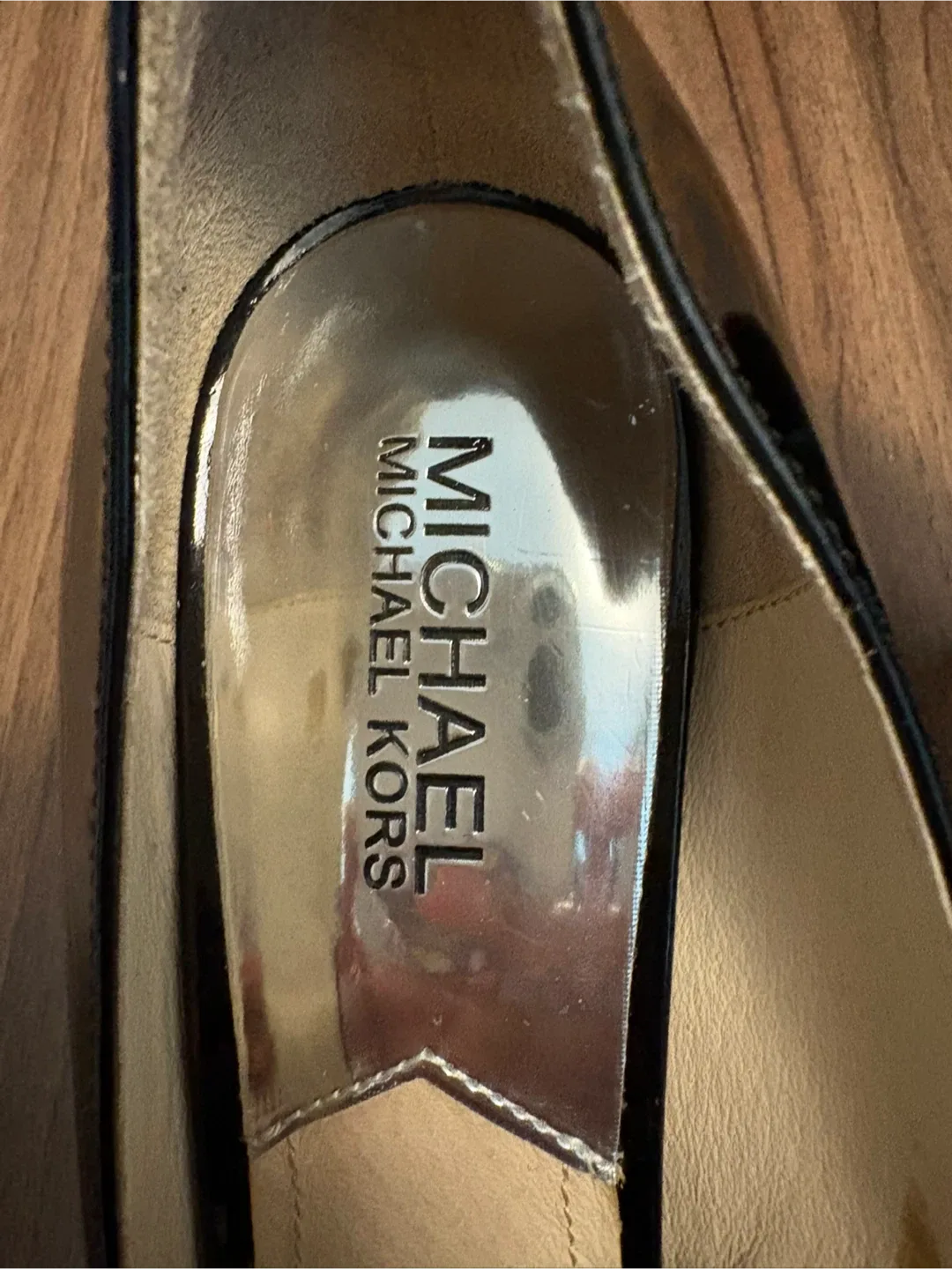 Michael Kors Black Peep Toe Heels image indicator(5)