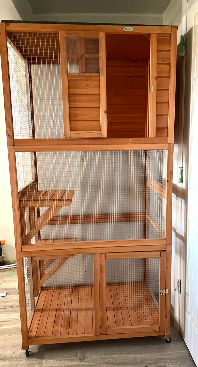 PawHut 74" Wooden Catio