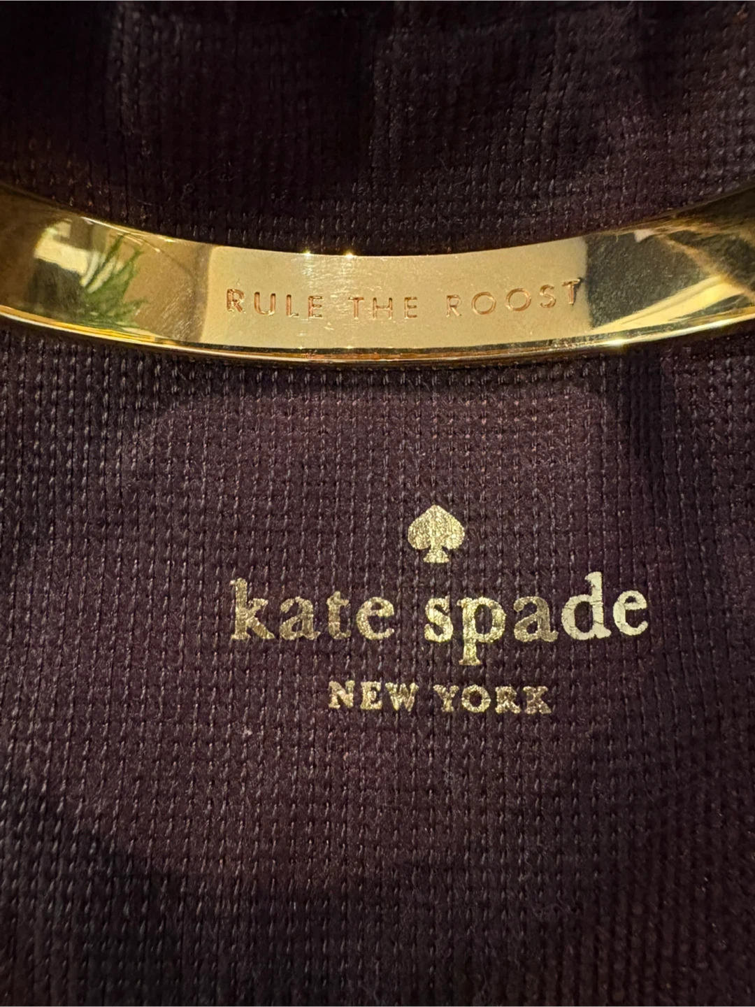 Kate Spade Gold and Black Striped Bangle - photo 2
