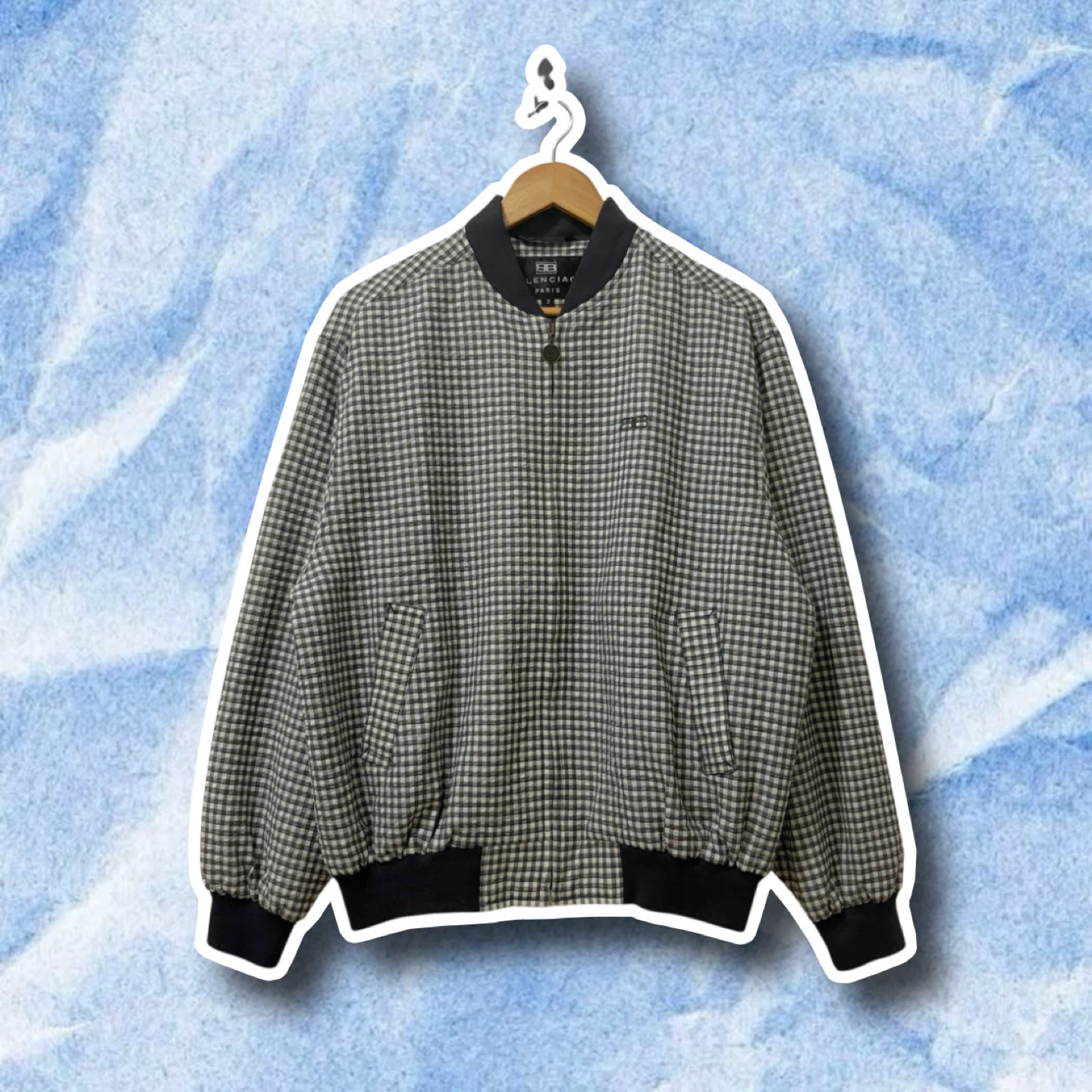 Balenciaga Gingham Bomber Jacket