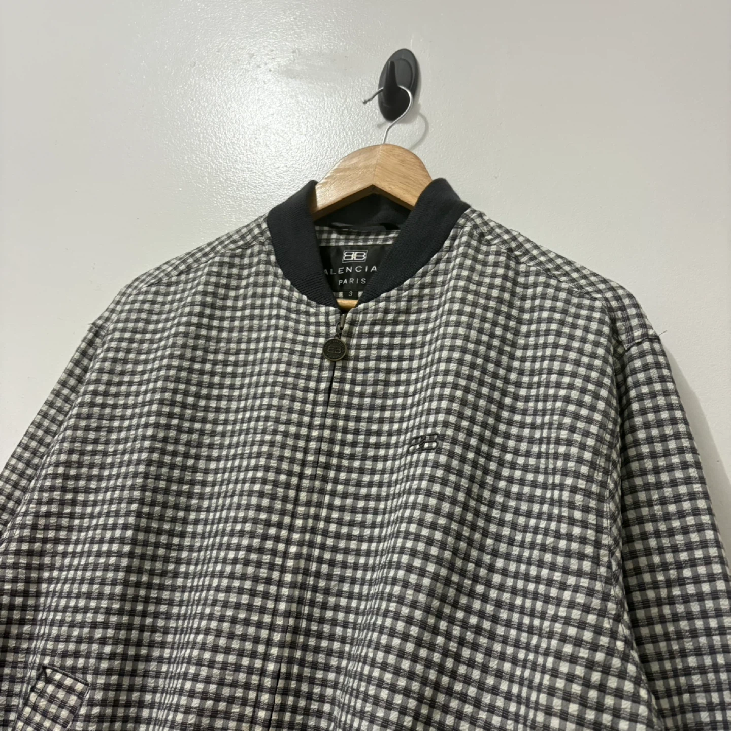 Balenciaga Gingham Bomber Jacket - photo 2