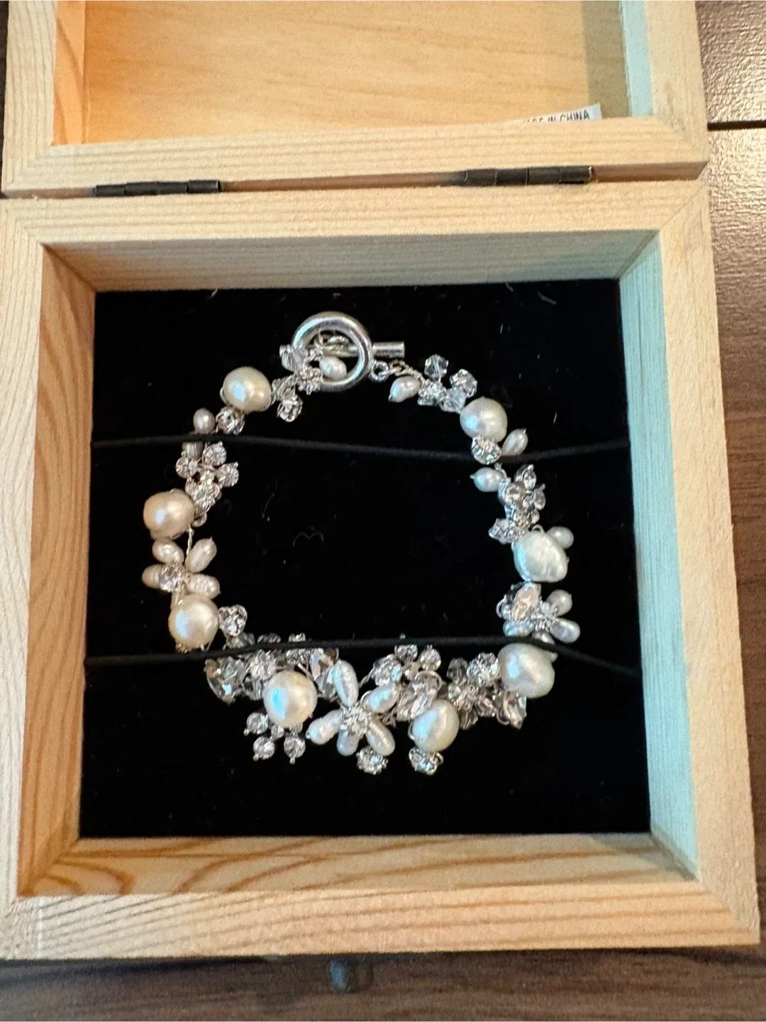 Anthropologie BHLDN Pearl / Zirconia Bracelet thumbnail
