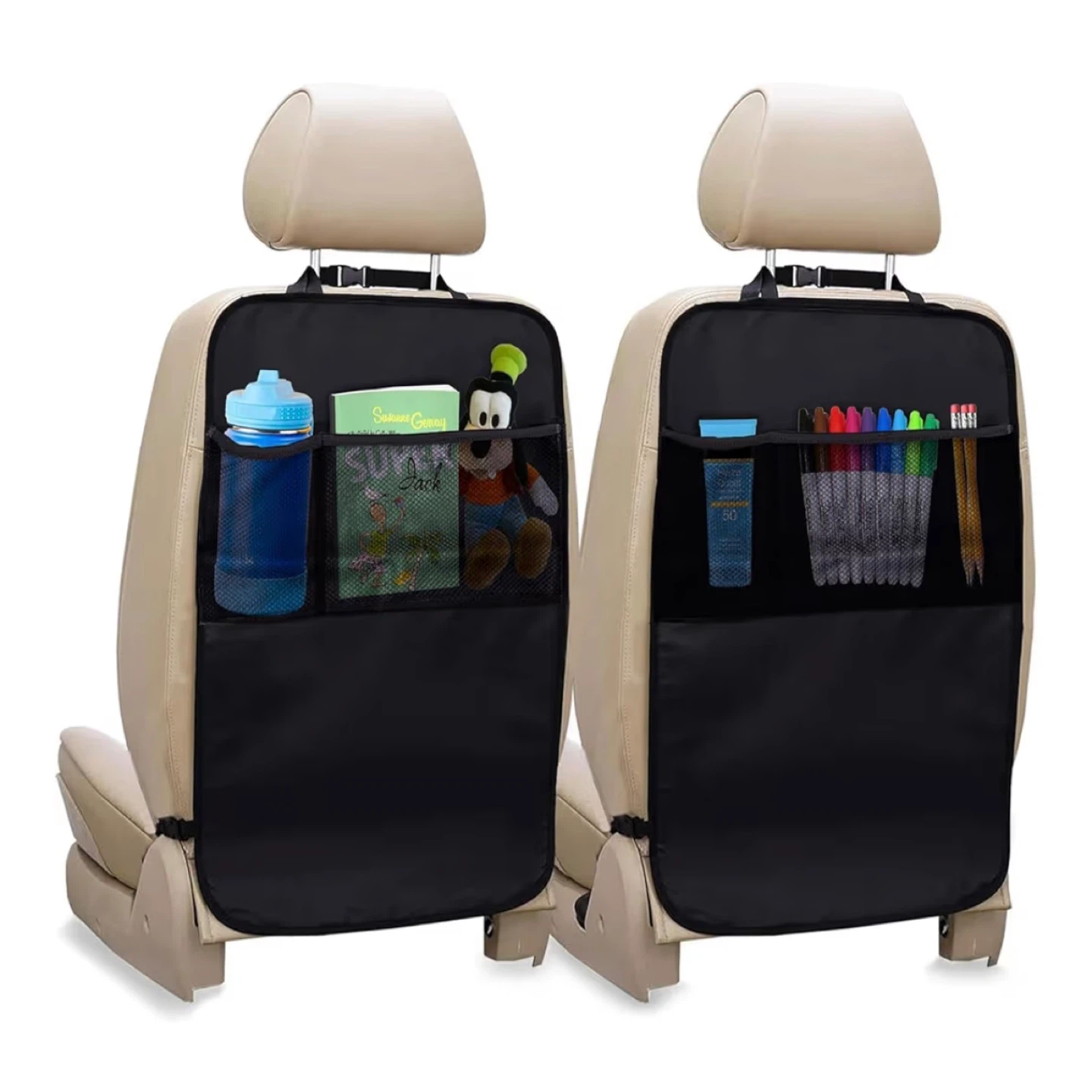 Car Kick Mats Back Seat Protector (2 Pack)