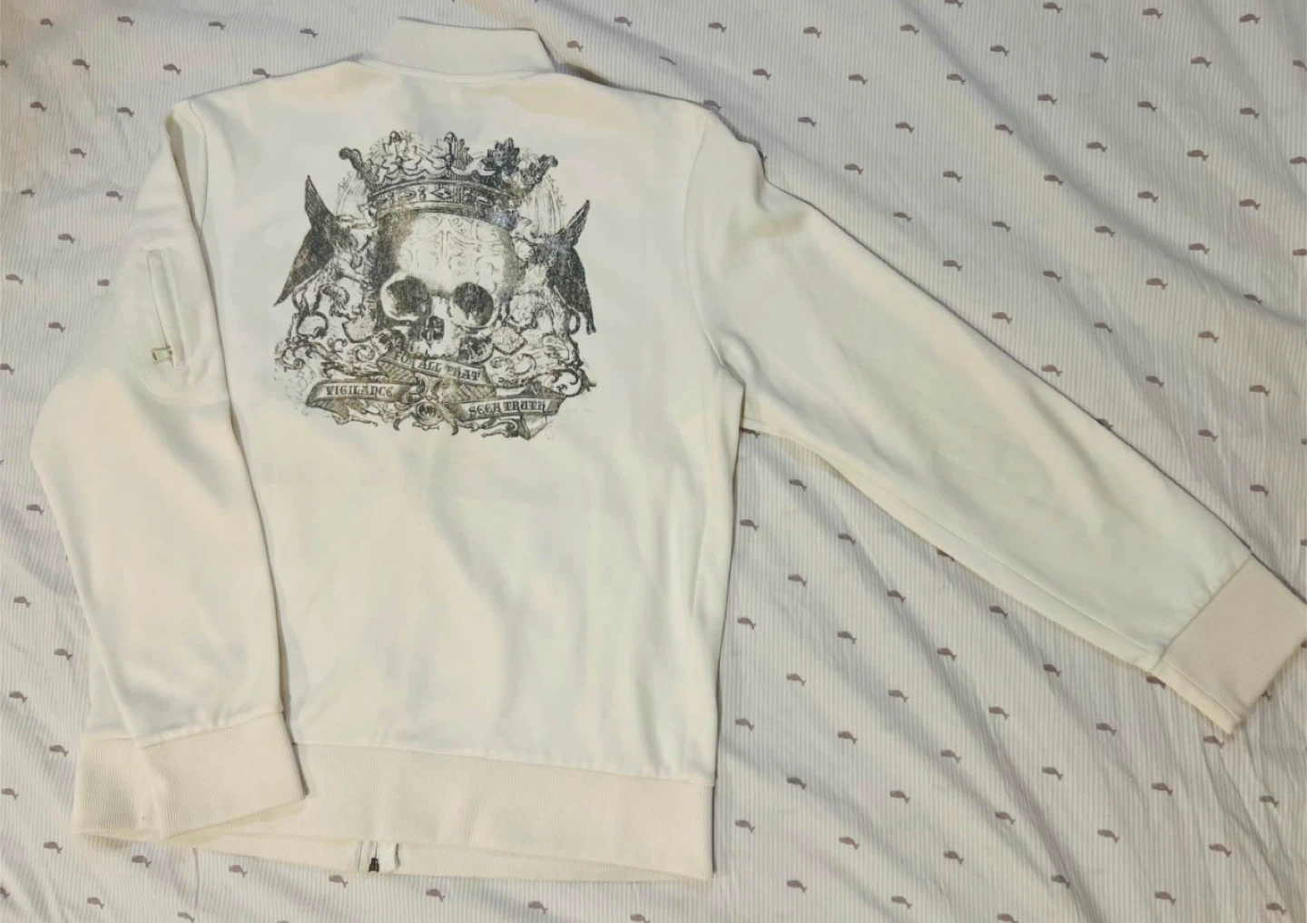 Express White Bomber Jacket - Size L - photo 3