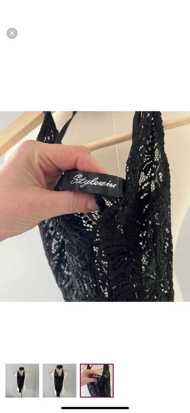 Stylewise Black Lace Bodysuit image indicator(3)