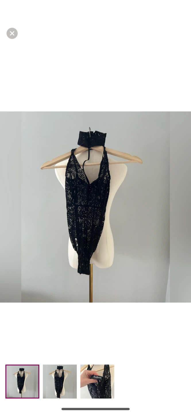 Stylewise Black Lace Bodysuit