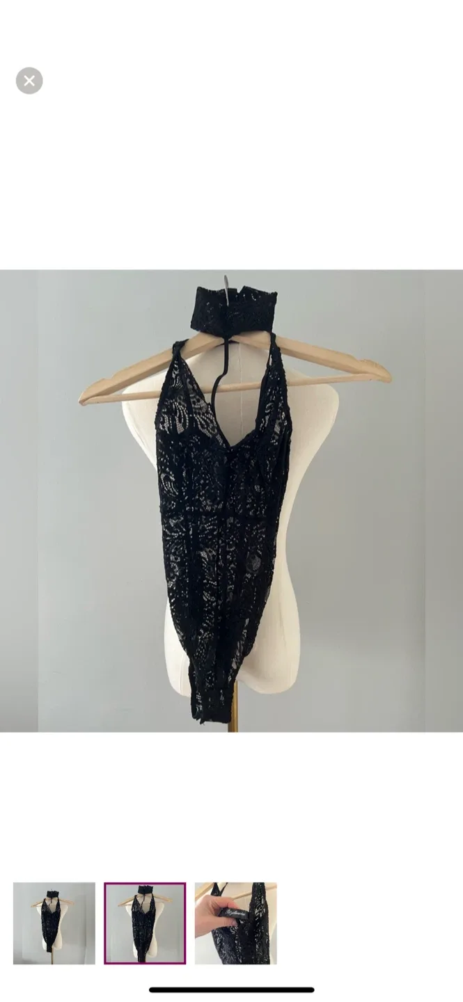 Stylewise Black Lace Bodysuit image indicator(2)