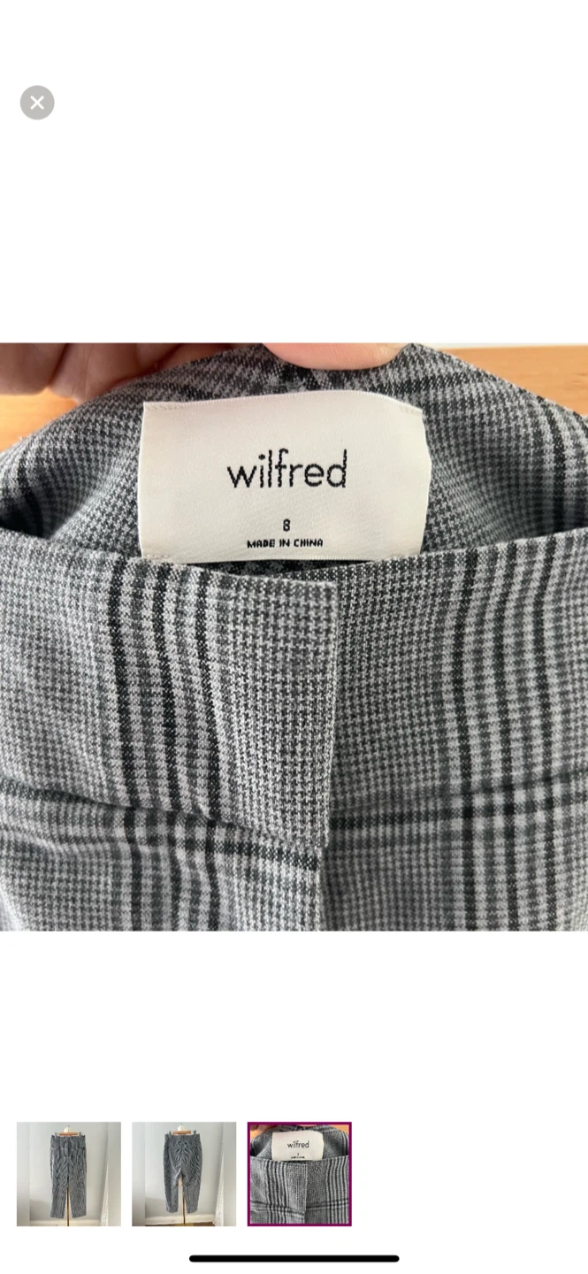Wilfred Plaid Cropped Pants - Size 8 - photo 3