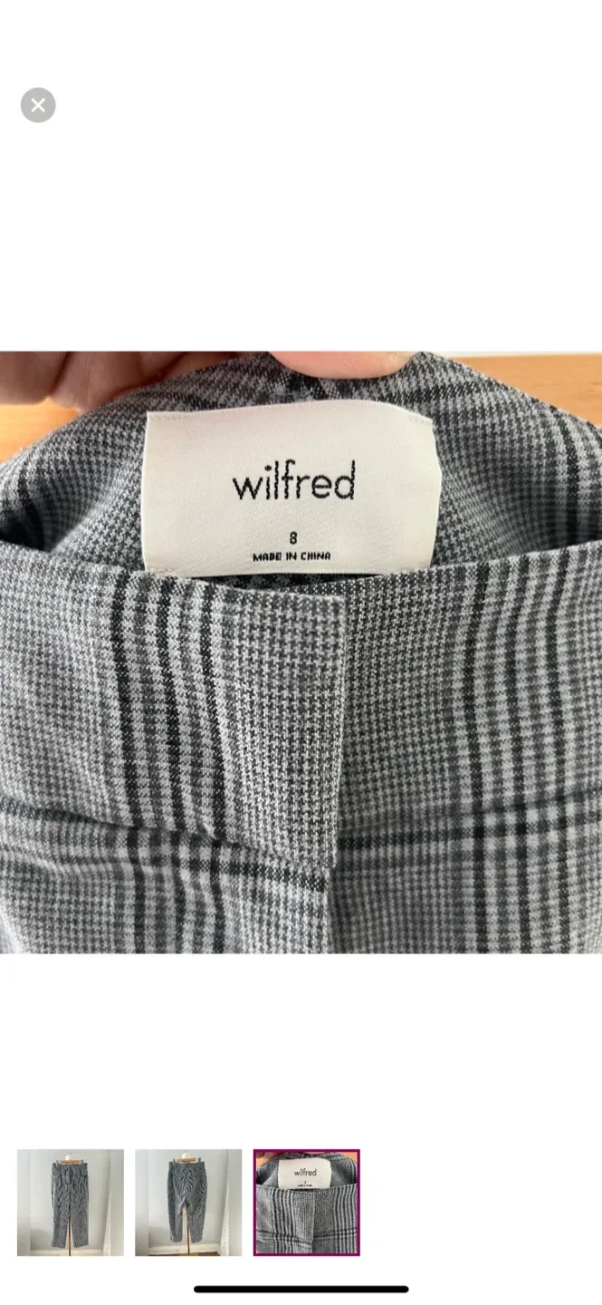 Wilfred Plaid Cropped Pants - Size 8 image indicator(3)