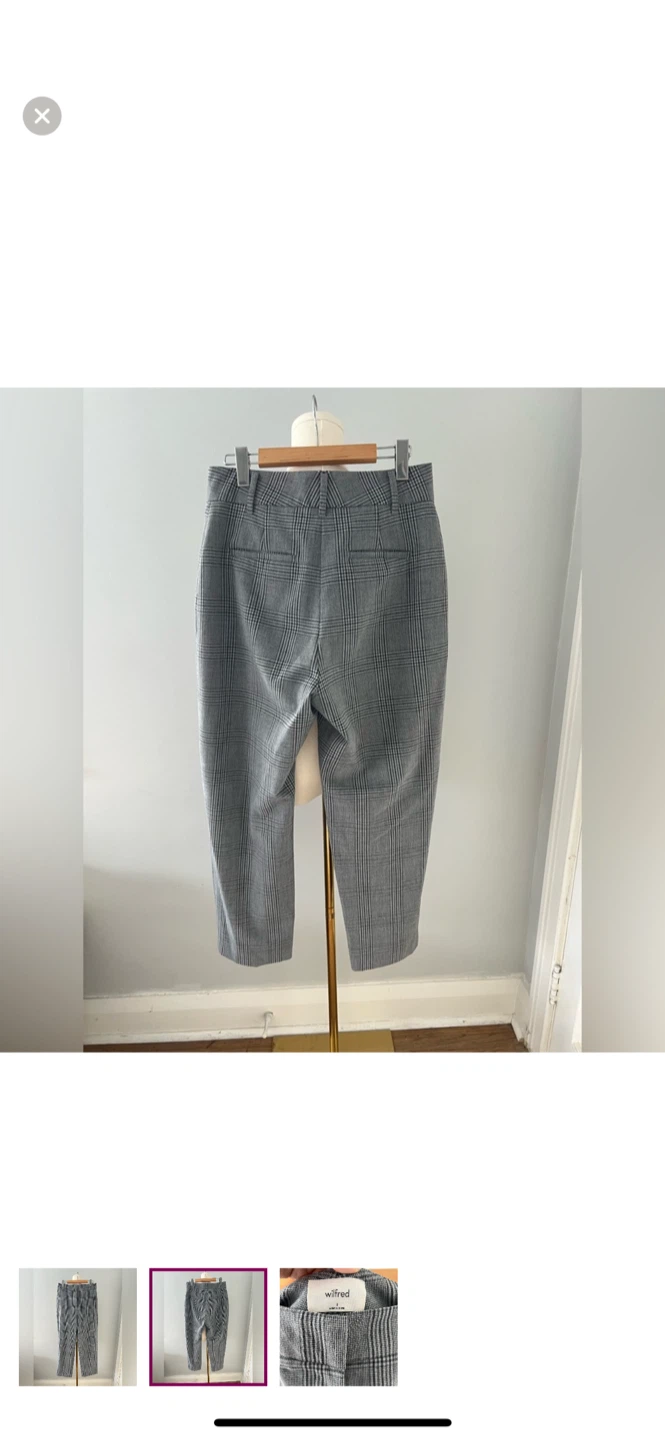 Wilfred Plaid Cropped Pants - Size 8 - photo 2