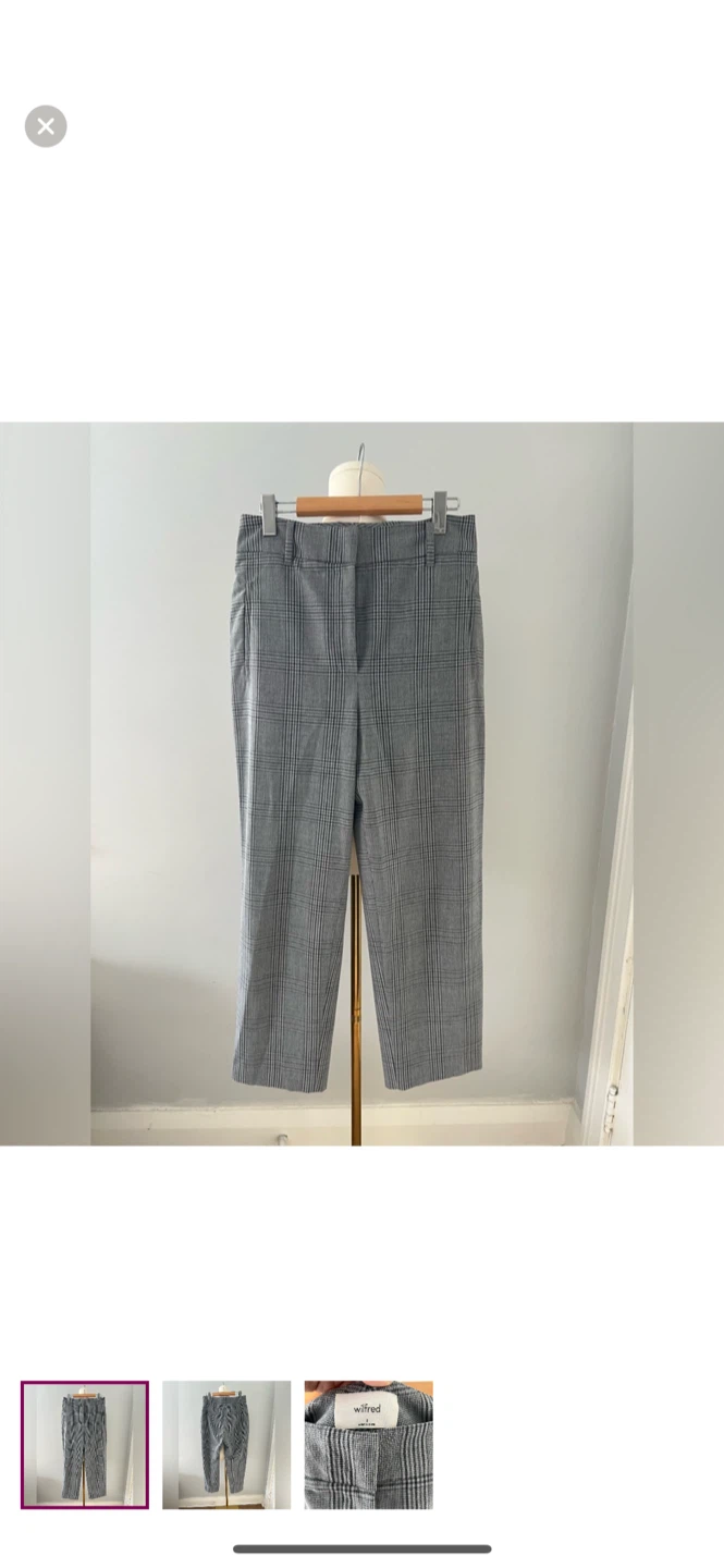 Wilfred Plaid Cropped Pants - Size 8