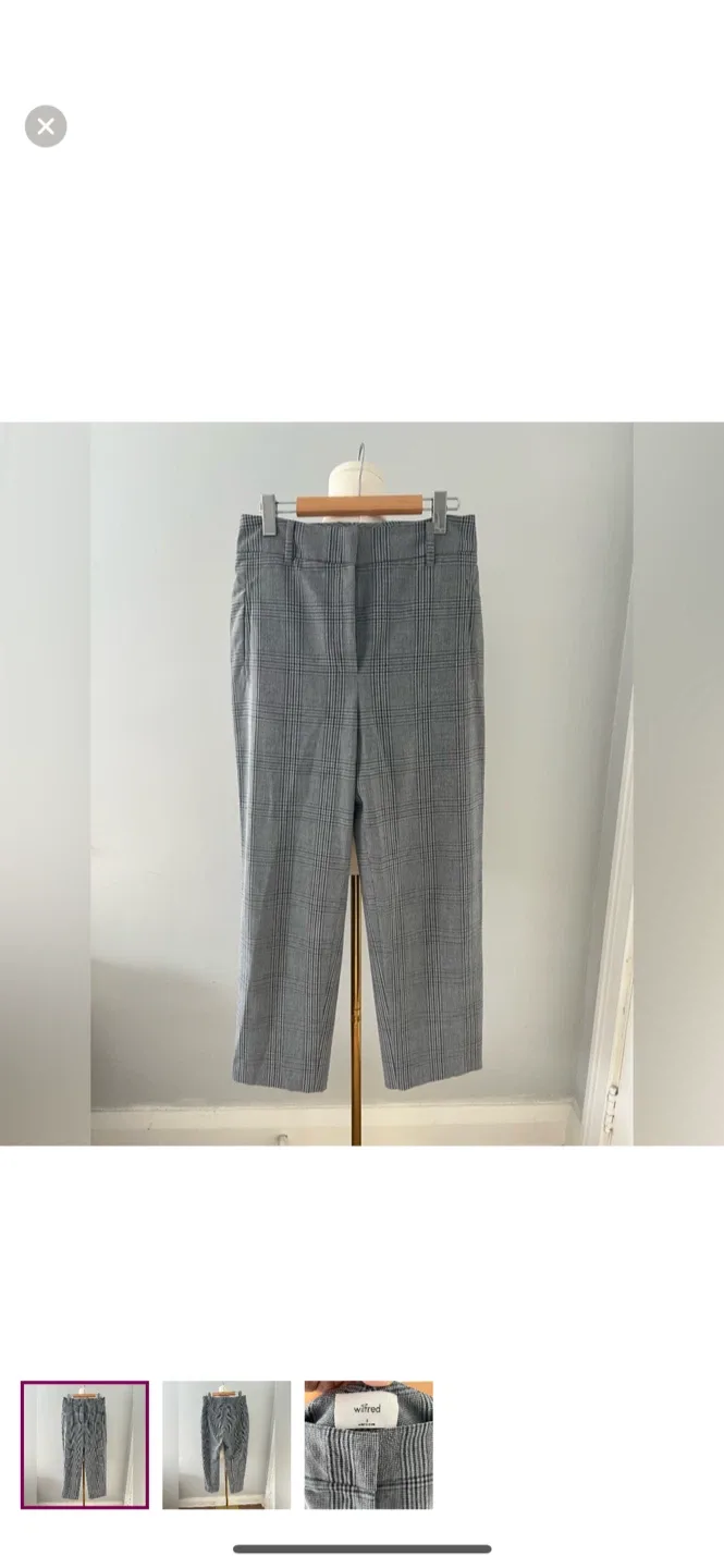 Wilfred Plaid Cropped Pants - Size 8 thumbnail