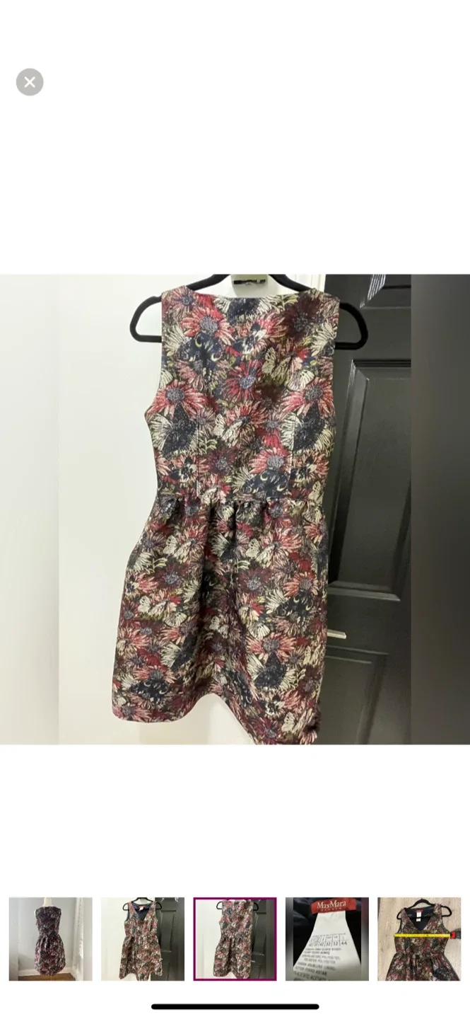 Max Mara Floral Print Dress - Size 10 image indicator(4)