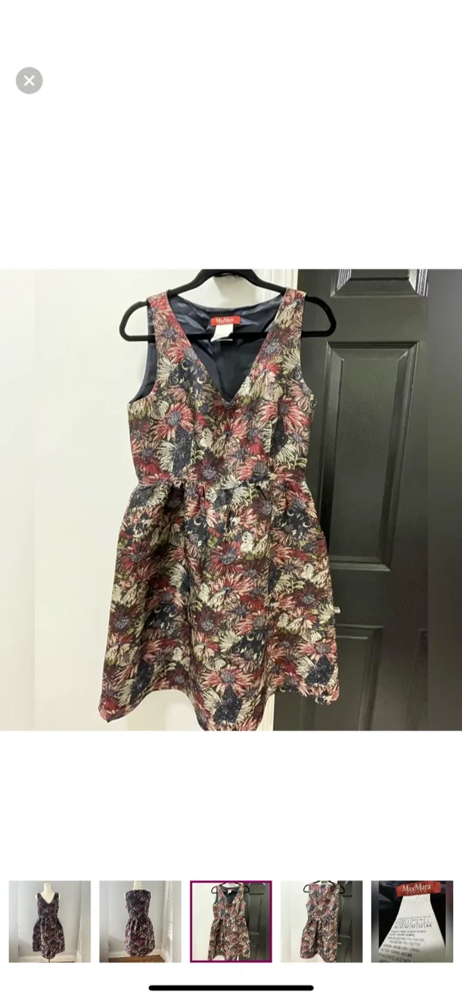 Max Mara Floral Print Dress - Size 10 image indicator(3)