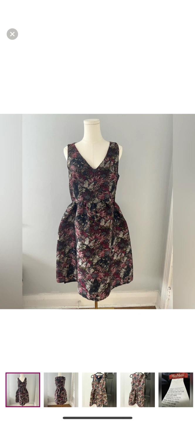 Max Mara Floral Print Dress - Size 10