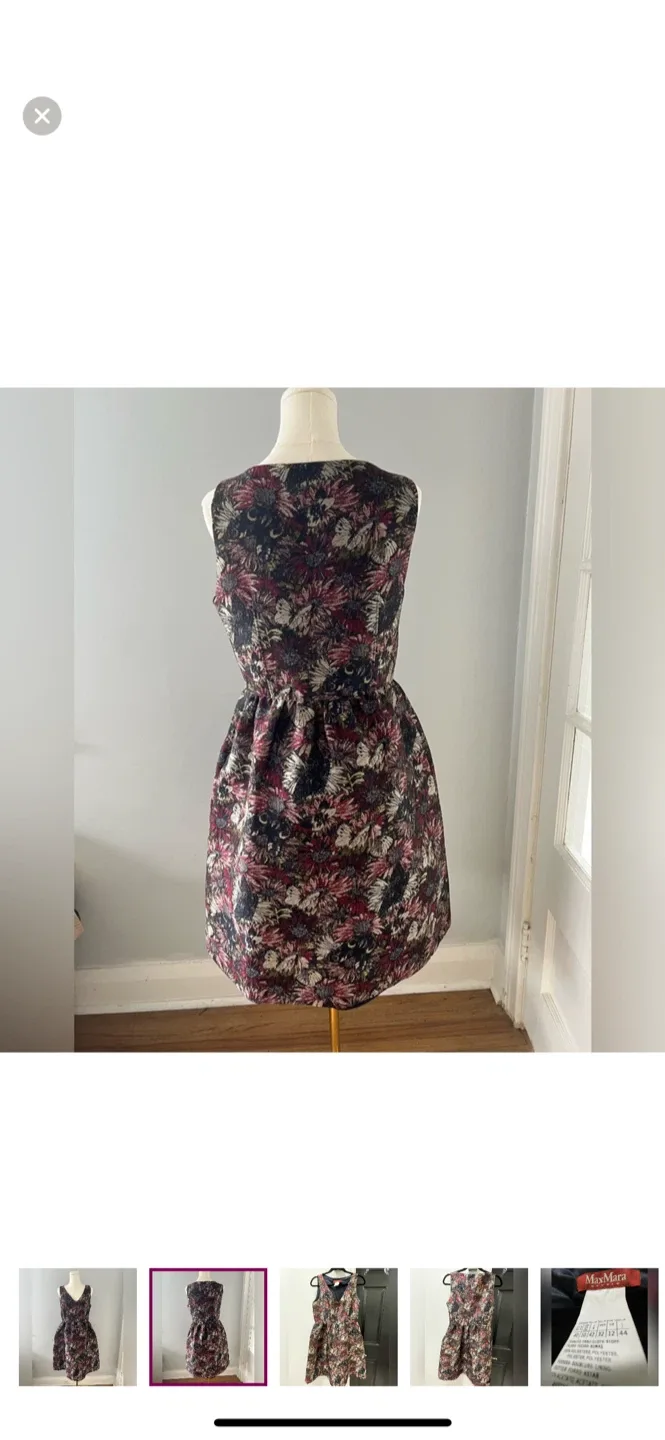 Max Mara Floral Print Dress - Size 10 image indicator(2)