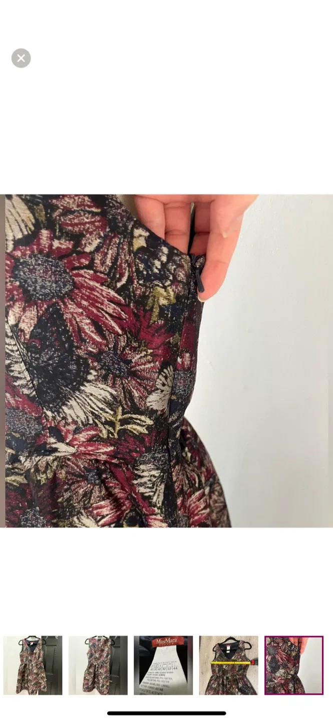 Max Mara Floral Print Dress - Size 10 image indicator(6)