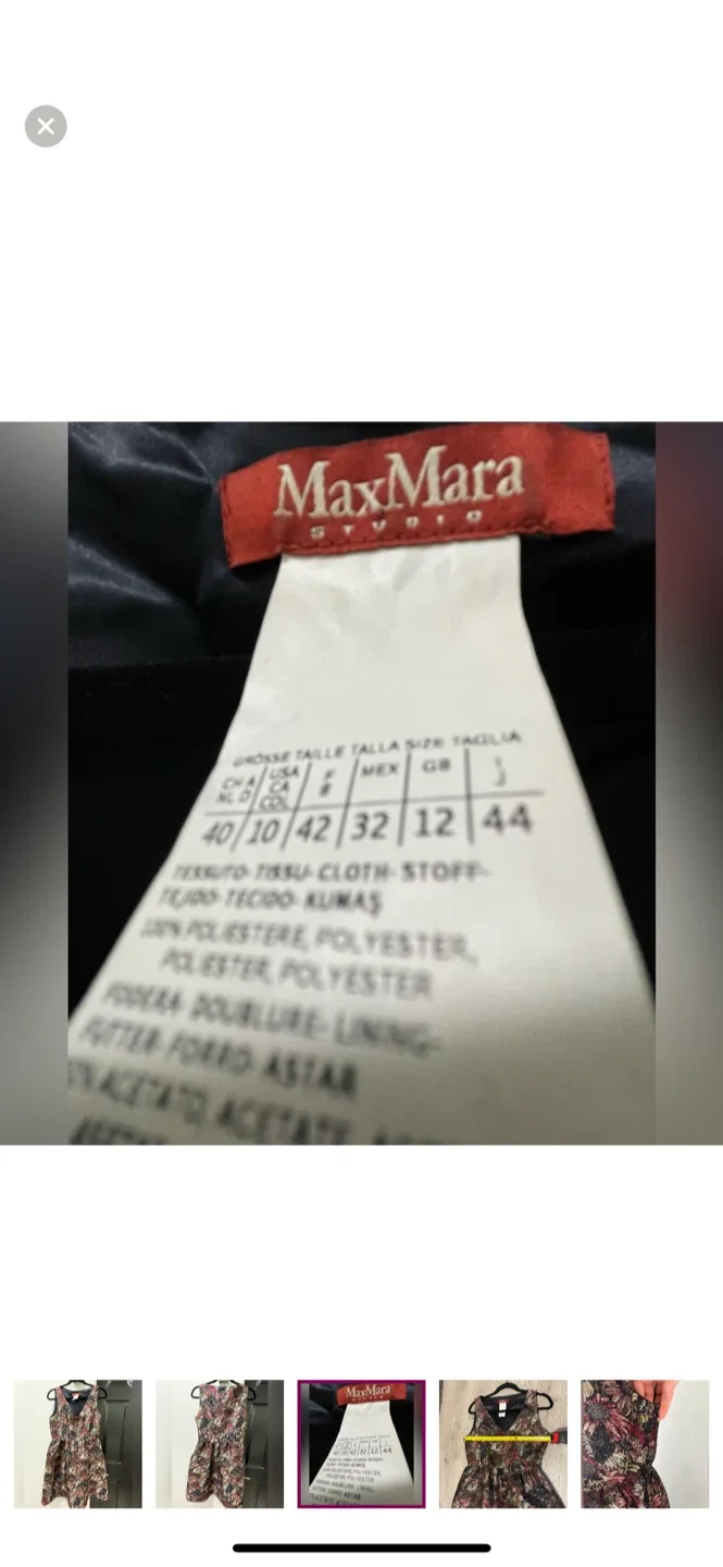 Max Mara Floral Print Dress - Size 10 image indicator(7)