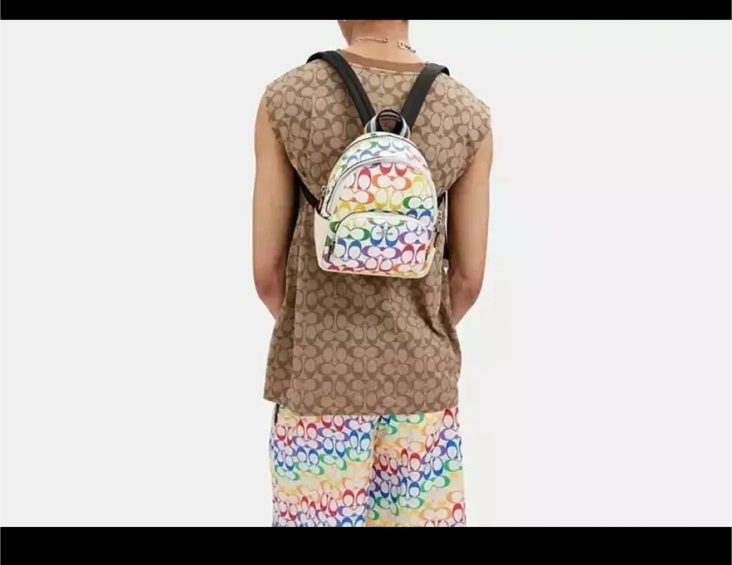 Coach Mini Backpack Rainbow Signature image indicator(7)