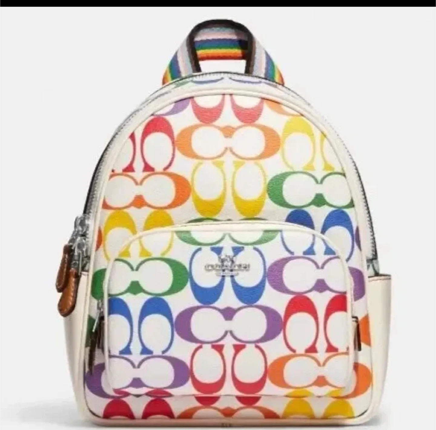 Coach Mini Backpack Rainbow Signature image indicator(4)