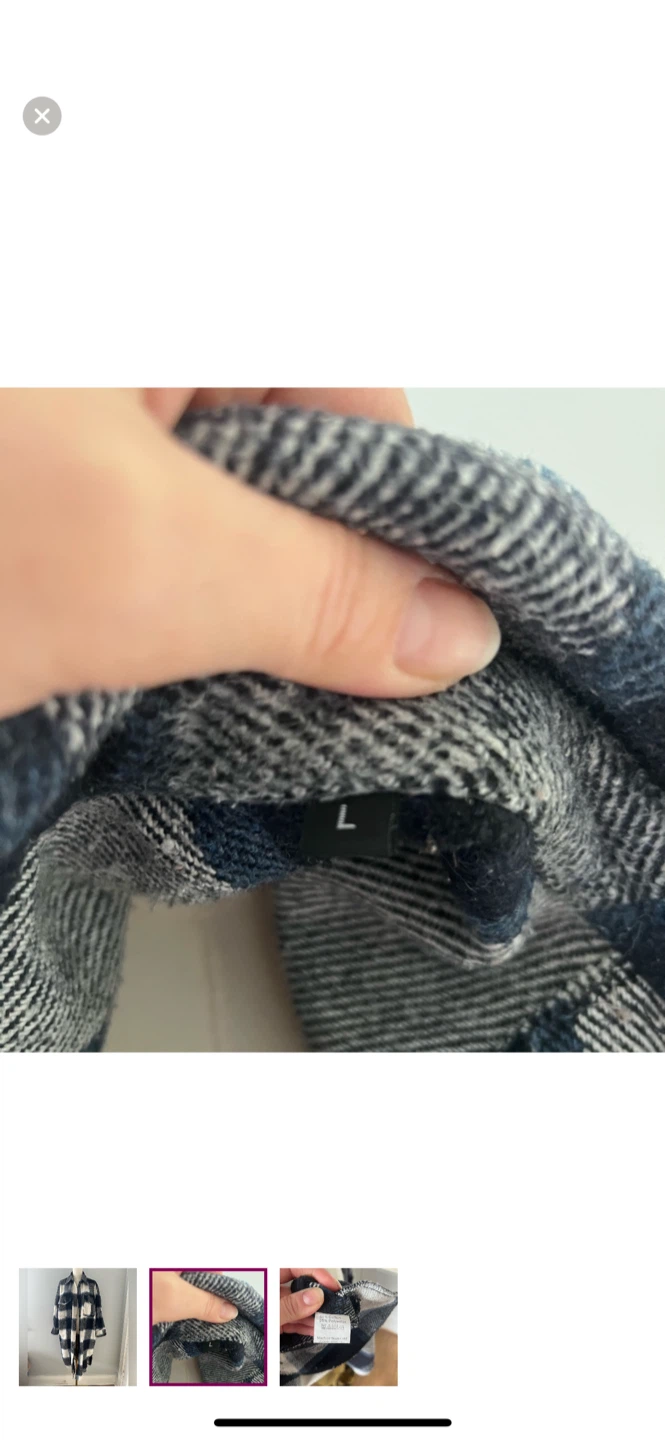 Plaid Shacket - Size L - photo 2