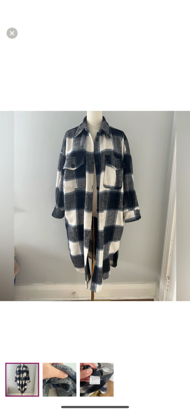 Plaid Shacket - Size L