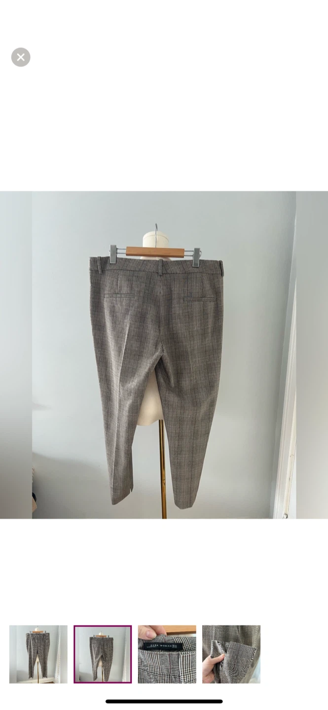 Zara Woman Plaid Pants Size 10 - photo 2