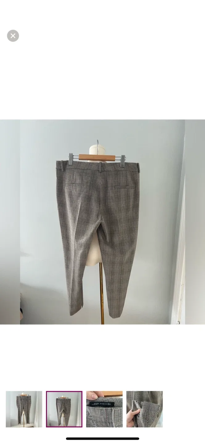 Zara Woman Plaid Pants Size 10 image indicator(2)