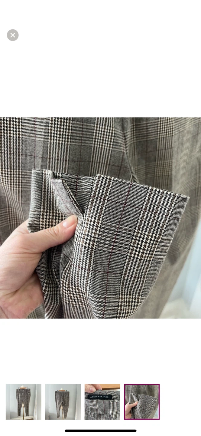 Zara Woman Plaid Pants Size 10 - photo 4