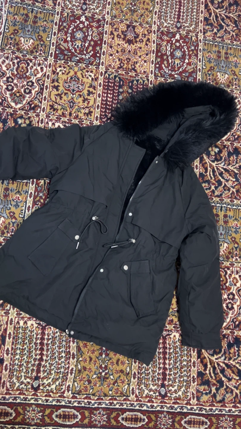 Winter Parka Coat - Black