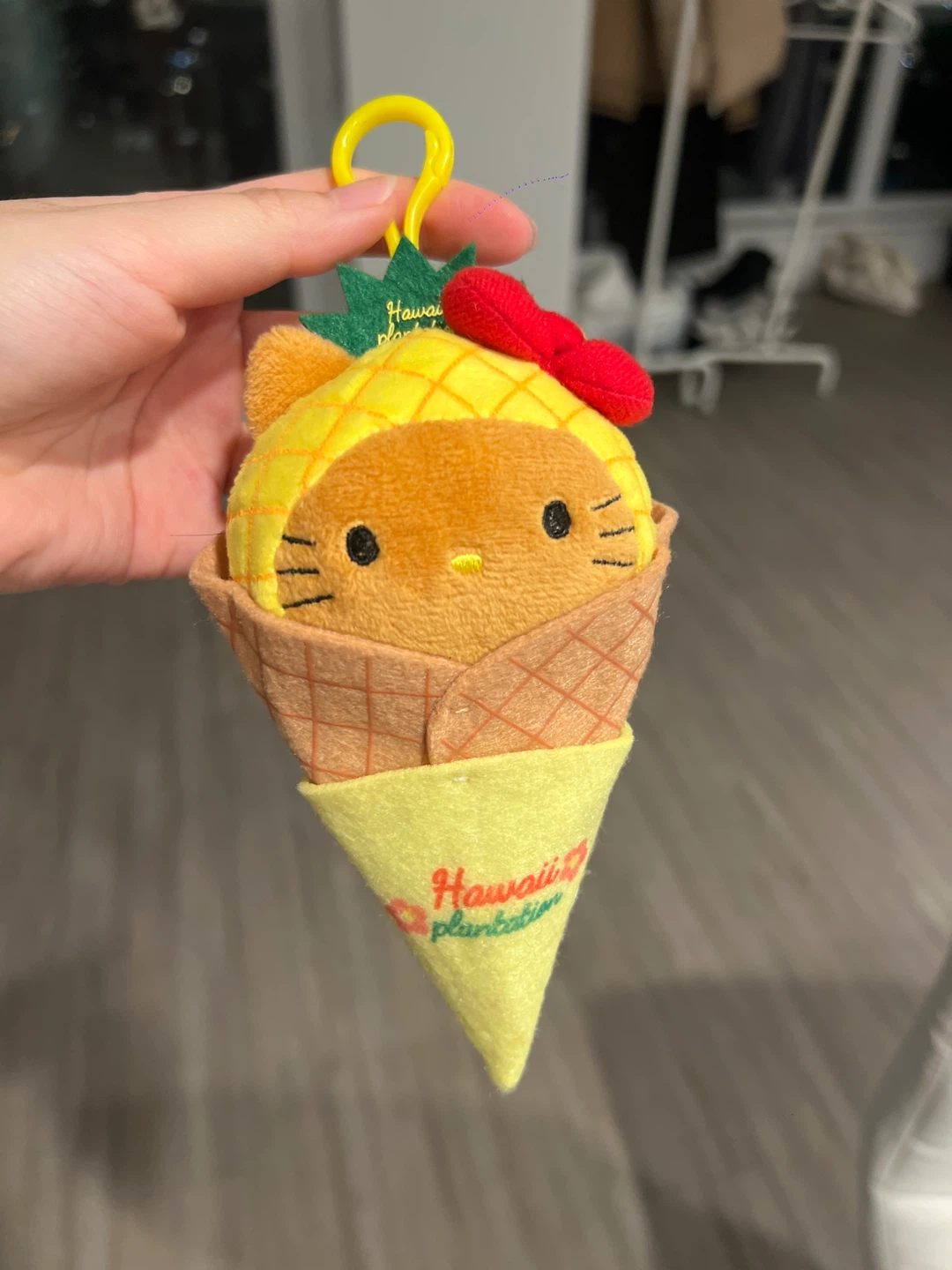 Hawaii Plantation Hello Kitty Plush Keychain