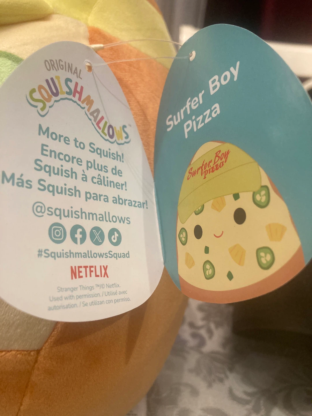 Squishmallows Stranger Things Surfer Boy Pizza Plush - photo 4