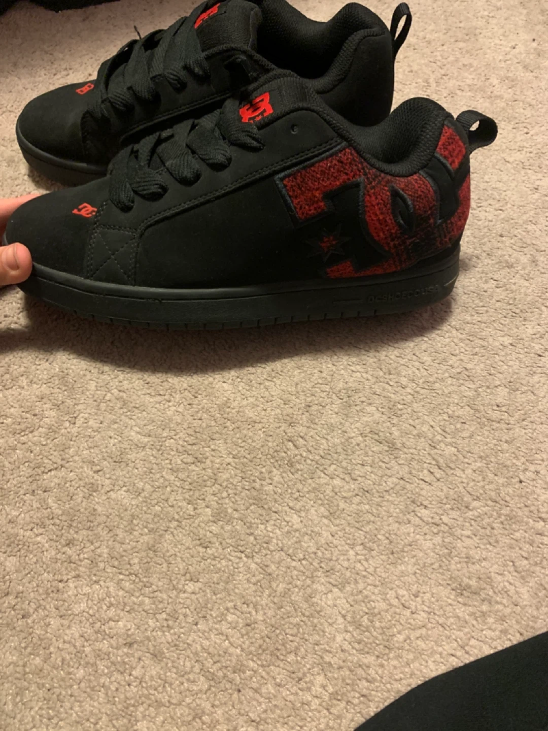 DC Court Graffik Skate Shoes - Black/Red, US 9.5 - photo 2