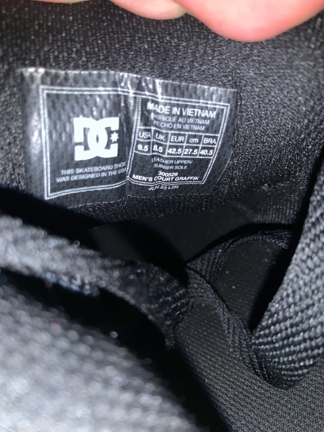 DC Court Graffik Skate Shoes - Black/Red, US 9.5 - photo 3
