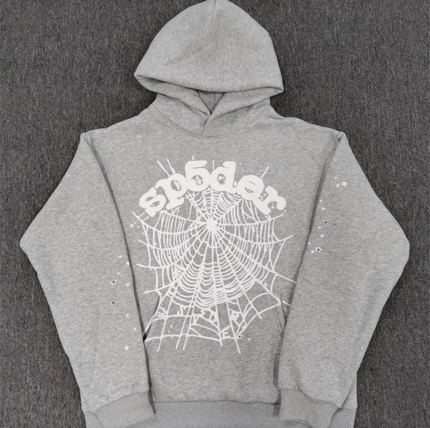 Sp5der OG Web Heather Grey Hoodie (Size L)
