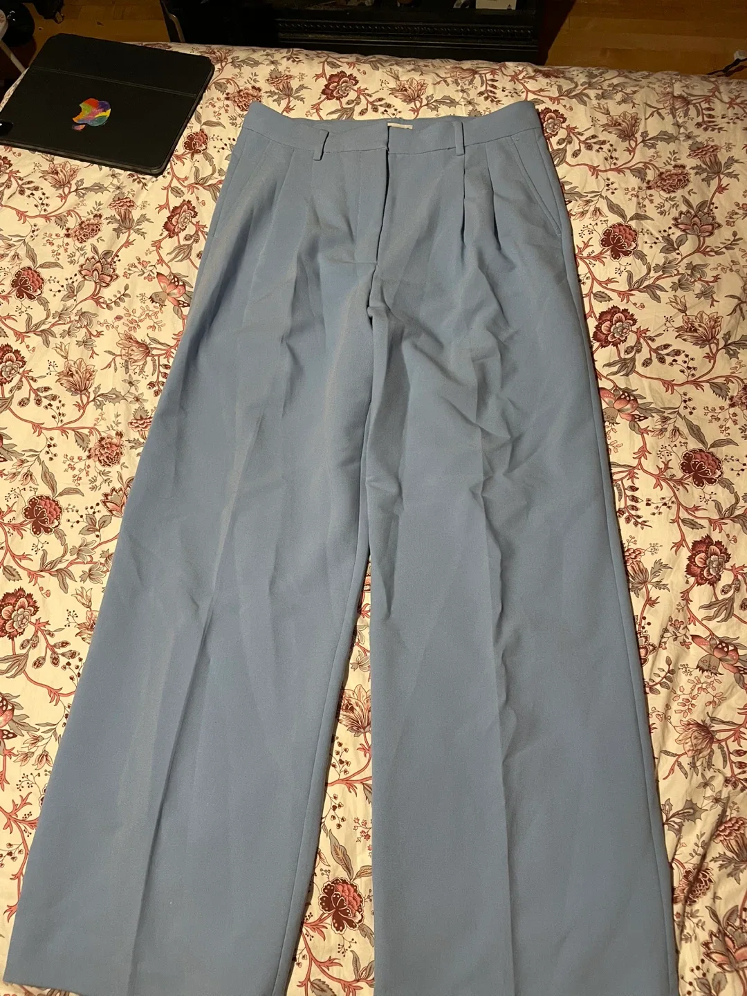 Zara Wide Leg Trousers - Light Blue, Size L image indicator(2)