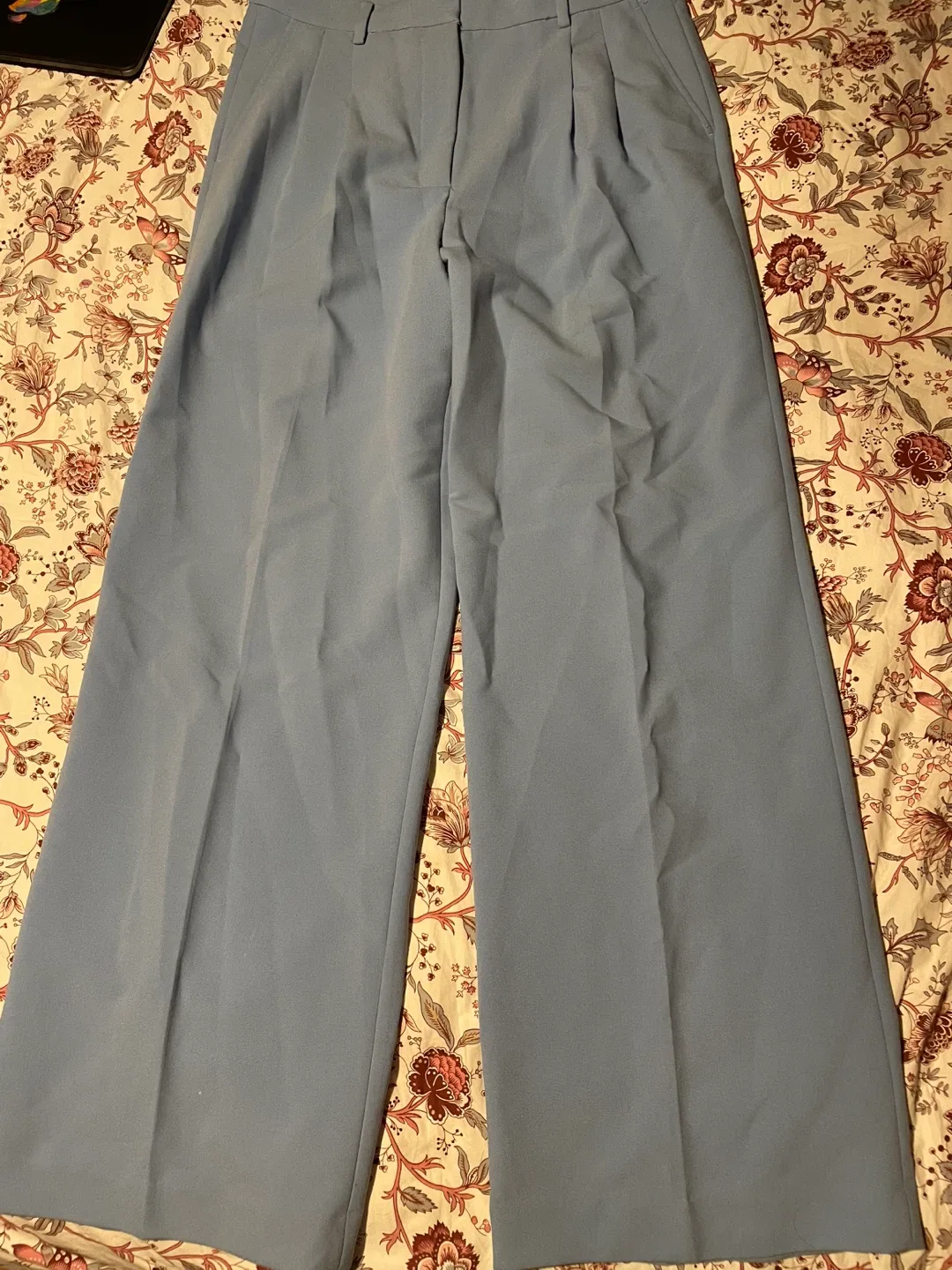 Zara Wide Leg Trousers - Light Blue, Size L thumbnail