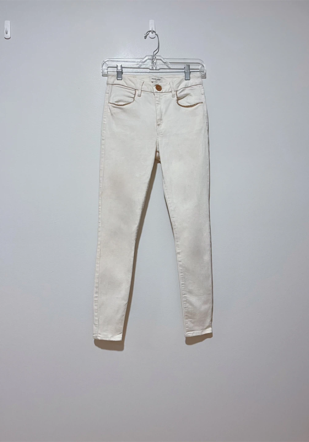 Women’s NAF NAF Paris White Jeans - Size 4