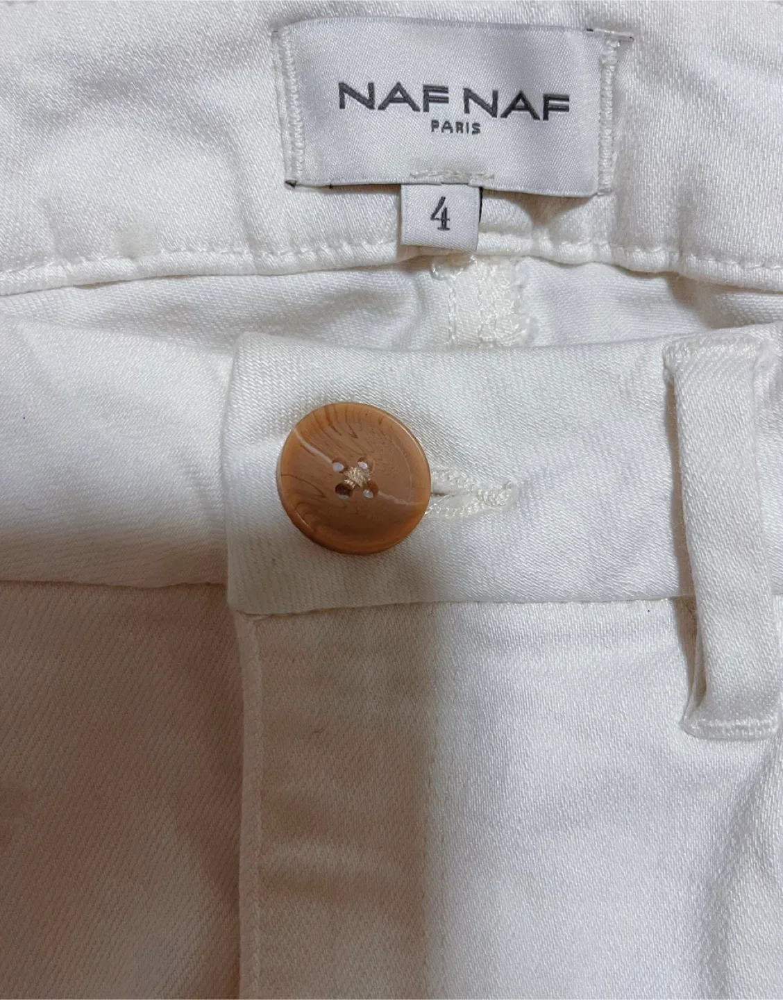 Women’s NAF NAF Paris White Jeans - Size 4 image indicator(4)