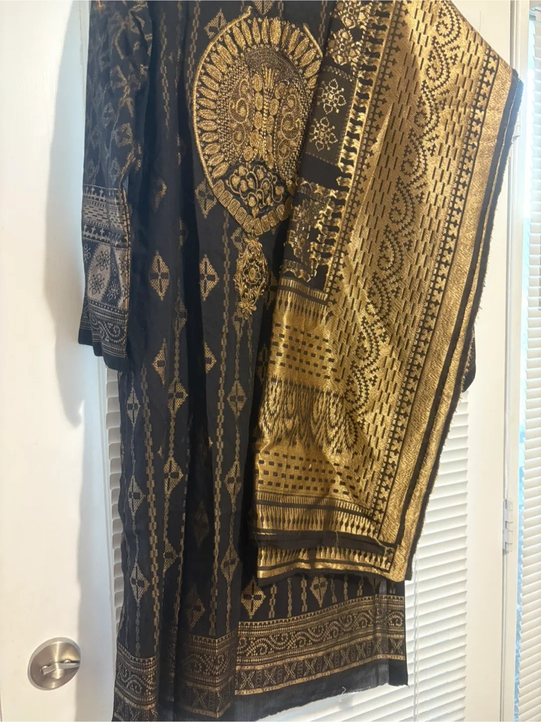 Black & Gold Shalwar Kameez