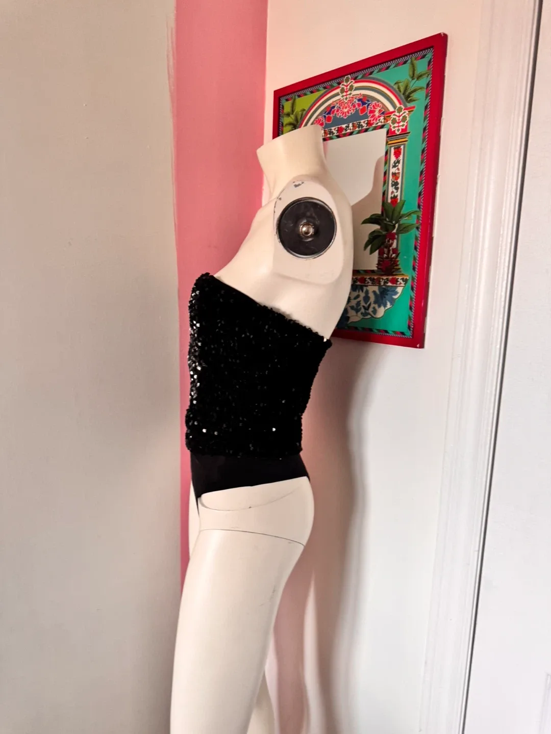 Strapless Sequin Black Bodysuit image indicator(4)