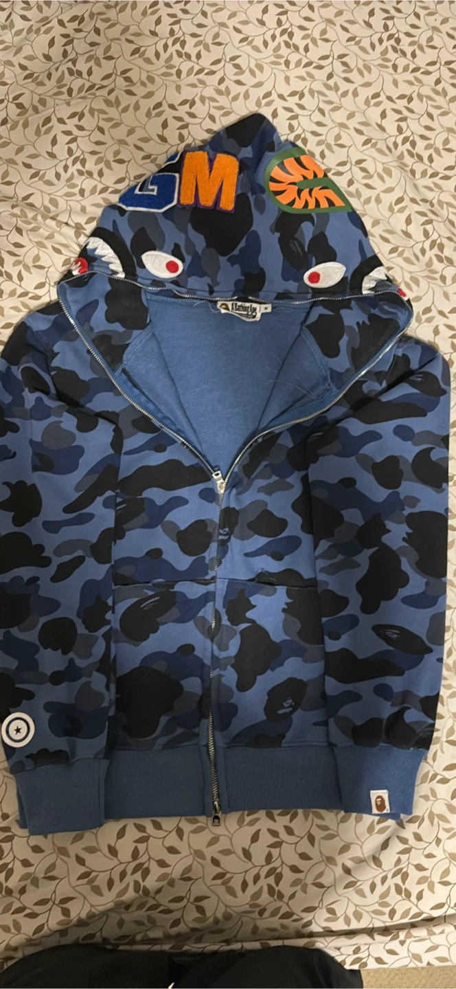 A Bathing Ape BAPE Camo Full Zip Hoodie - Size M