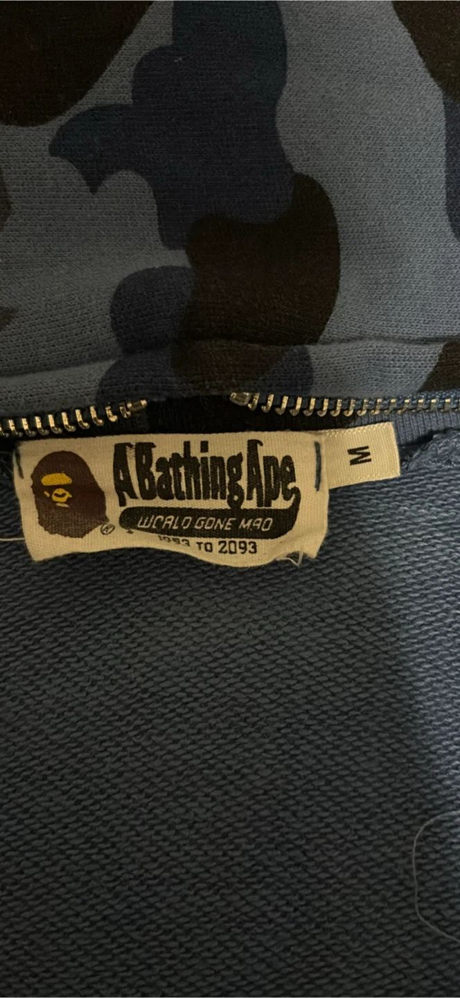 A Bathing Ape BAPE Camo Full Zip Hoodie - Size M - photo 2