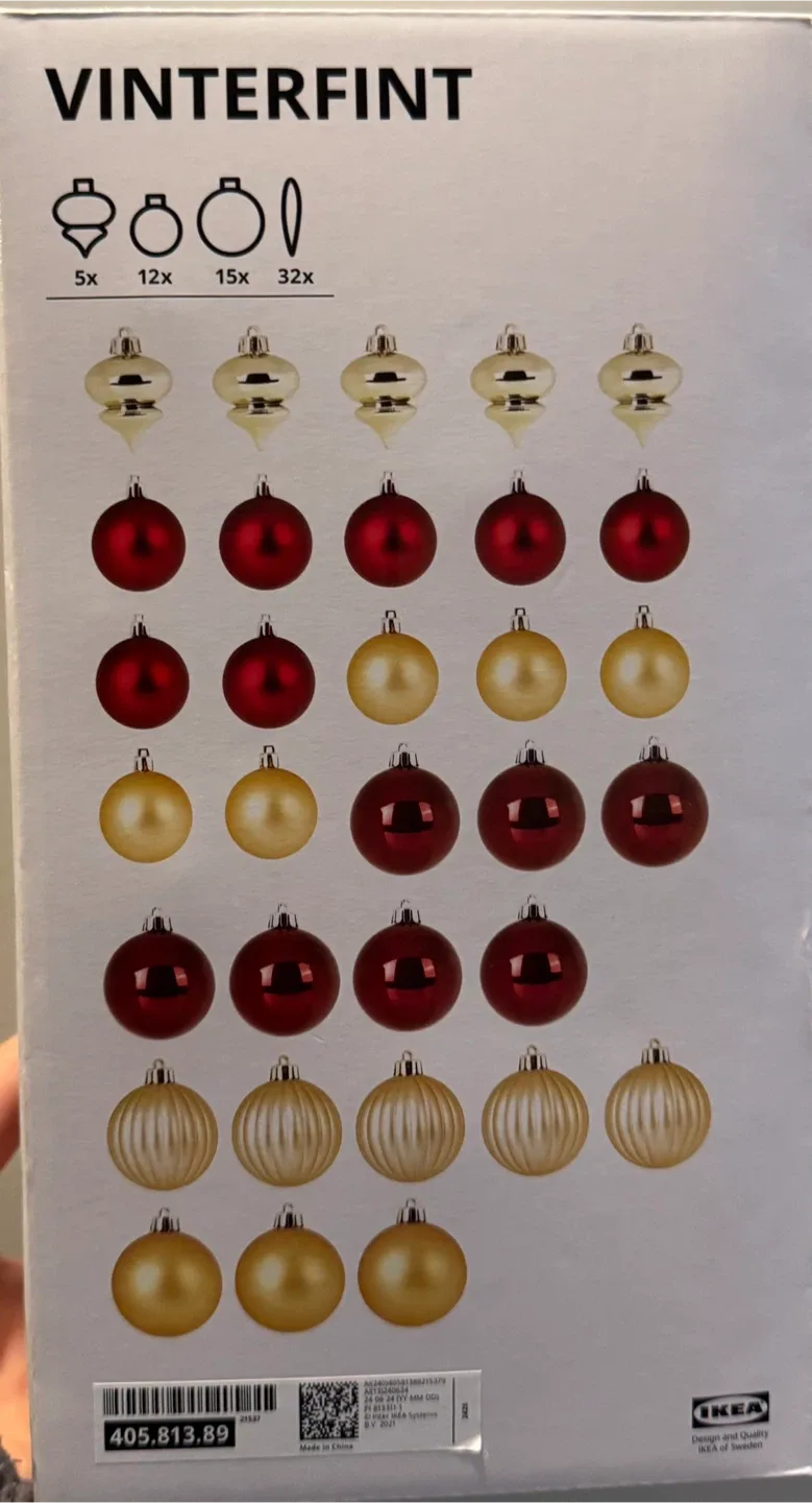 For Living Inglis 6 1/2' Christmas Tree w/ Ikea Ornaments image indicator(4)