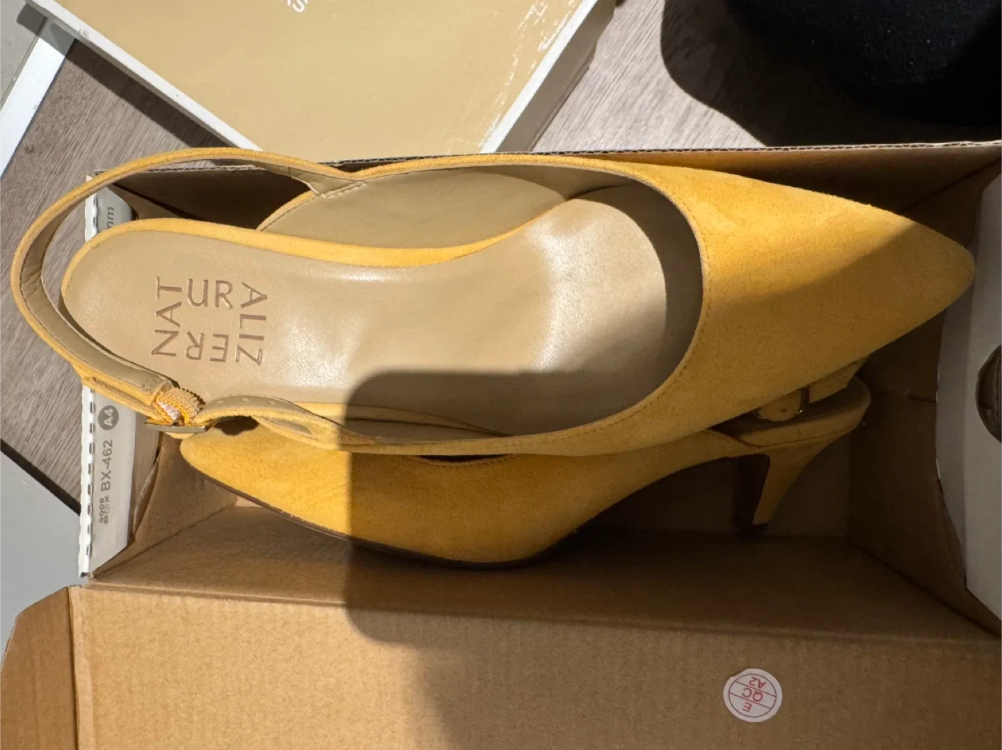 Naturalizer Yellow Slingback Heels size 7 thumbnail