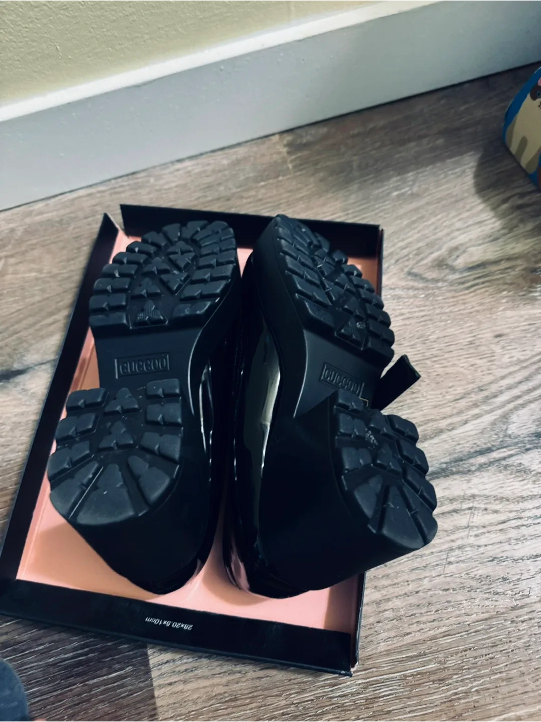 New Black Shiny Platform Mary Janes image indicator(6)