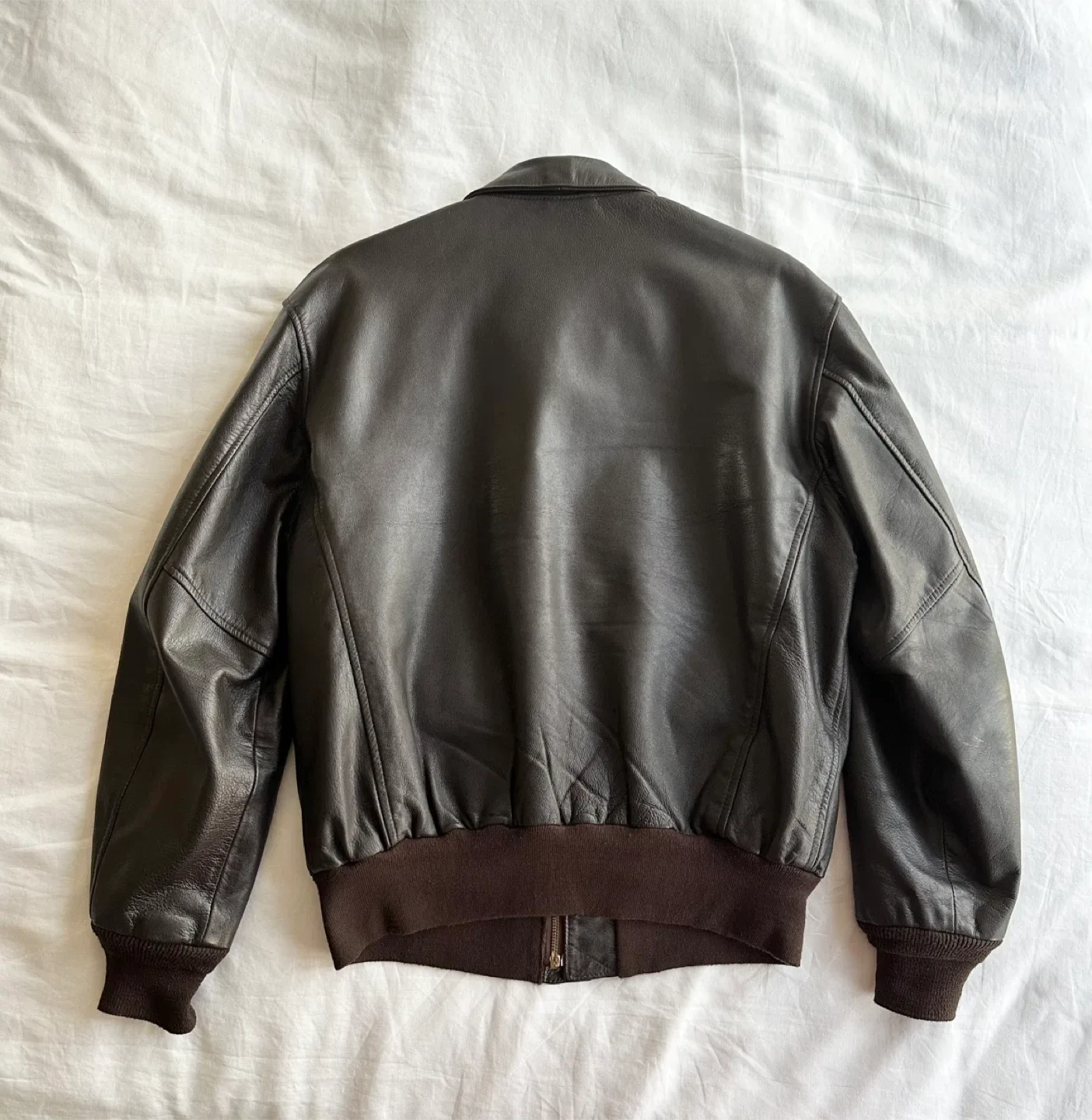 Avirex Type A-2 Leather Bomber Jacket Size 42 image indicator(10)